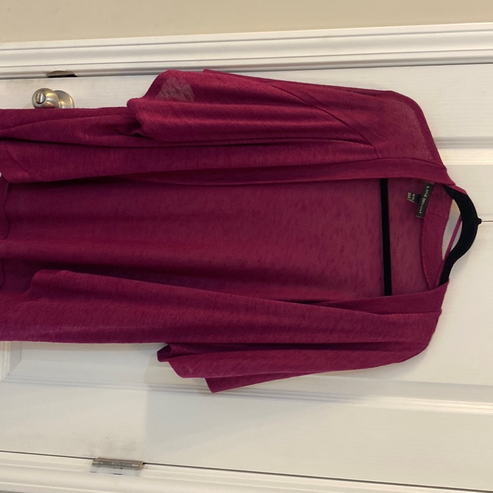 Lane Bryant size 1820 short sleeve cardigan burgundy